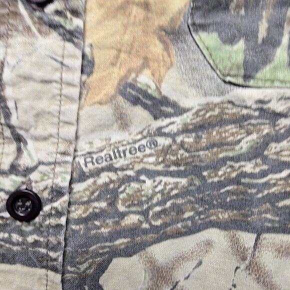 Sports Afield Mens Realtree Camouflage Button Down L Green Camo Outdoor Shirt - Picture 6 of 10